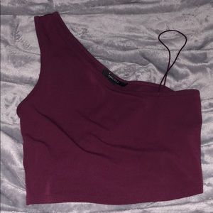 One shoulder crop top